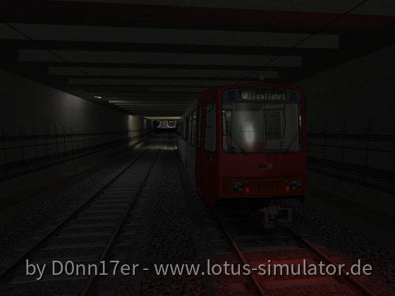 Mit dem B-Wagen 2035 das erste mal im Lotus Tunnel